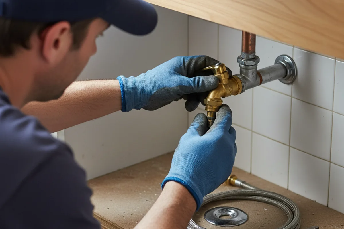Shutoff valve and fitting work during Emergency Plumbing in New Providence